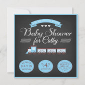 Speelgoed Train Baby shower Uitnodigen Kaart (Voorkant)
