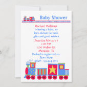 Speelgoed Train Baby shower uitnodiging (Voorkant)