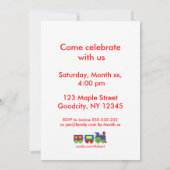 Speelgoed Train Birthday Kaart (Achterkant)