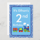 Speelgoed Train Birthday Kaart (Voorkant / Achterkant)