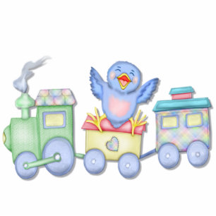 Speelgoed Train Bluebird Staand Fotobeeldje