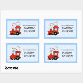 Speelgoed Train boek label stickers | Schoolmateri (Vel)