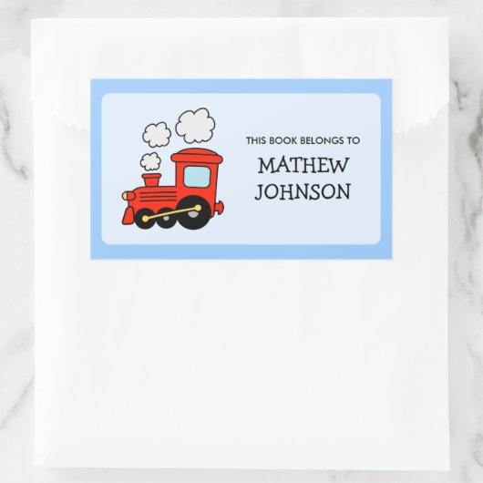 Speelgoed Train boek label stickers | Schoolmateri (Tas)