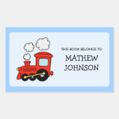 Speelgoed Train boek label stickers | Schoolmateri (Voorkant)