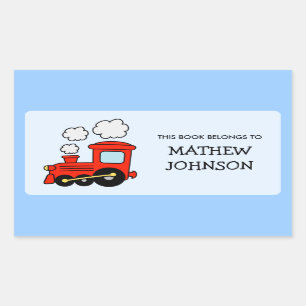 Speelgoed Train boek label stickers Schoolmateri