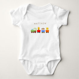 Speelgoed Train Gepersonaliseerde Baby Onsie Romper