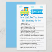 Speelgoed Train Hoe goed ken je het baby shower sp (Voorkant / Achterkant)