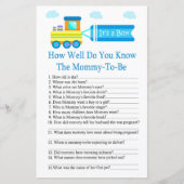 Speelgoed Train Hoe goed ken je het baby shower sp (Voorkant)