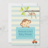 Speelgoed Train met Cute Animals Baby shower Invit Kaart (Voorkant)