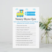 Speelgoed Train Nursery Rhyme Quiz baby shower gam (Staand voorkant)