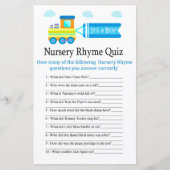 Speelgoed Train Nursery Rhyme Quiz baby shower gam (Voorkant)