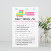 Speelgoed Train Nursery Rhyme Quiz baby shower gam (Staand voorkant)