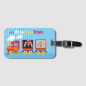 Speelgoed Train Peuter Jongen Verjaardag Blauw Bagagelabel (Voorkant (horizontaal))