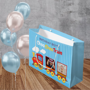 Speelgoed Train Peuter Jongen Verjaardag Blauw Groot Cadeauzakje