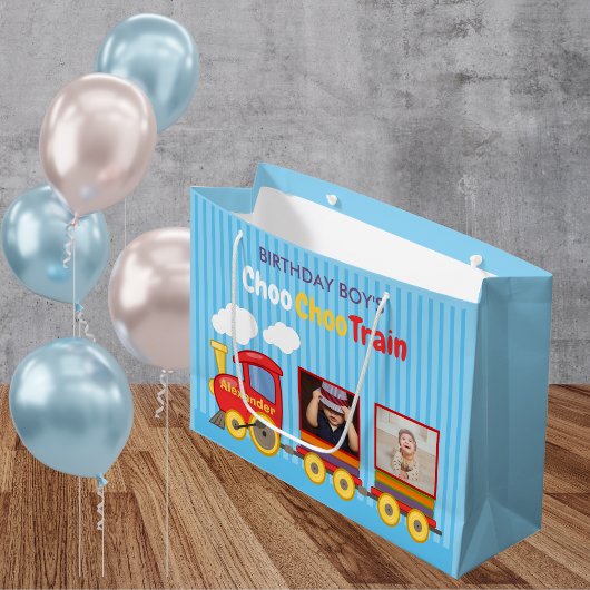 Speelgoed Train Peuter Jongen Verjaardag Blauw Groot Cadeauzakje