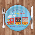 Speelgoed Train Peuter Jongen Verjaardag Blauw Papieren Bordje<br><div class="desc">Introductie van het perfecte cadeau voor de tweede verjaardag van je kleintje - de Speelgoed Train Peuter Boy Birthday Blue Design! Dit ontwerp met het thema van de choo-trein zal elke transportafhankelijke peuter zeker verrukken en is de perfecte aanvulling op een verjaardagsfeestje voor kinderen met een treinthema. Vier de speciale...</div>