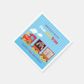 Speelgoed Train Peuter Jongen Verjaardag Blauw Servet (Hoek)