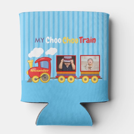 Speelgoed Train Peuter Jongens Verjaardag Blauw Blikjeskoeler (Achterkant)