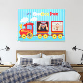 Speelgoed Train Peuter Jongens Verjaardag Blauw Canvas Afdruk (Insitu (Slaapkamer))