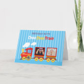 Speelgoed Train Peuter Jongens Verjaardag Blauw Kaart (Voorkant)