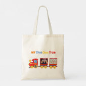 Speelgoed Train Peuter Jongens Verjaardag Blauw Tote Bag (Achterkant)