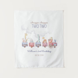 Speelgoed Trein Allemaal Aan Boord Verjaardagsuitn Wandkleed