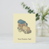 Speelgoed trein briefkaart (Staand voorkant)