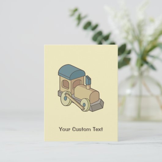 Speelgoed trein briefkaart (Staand voorkant)