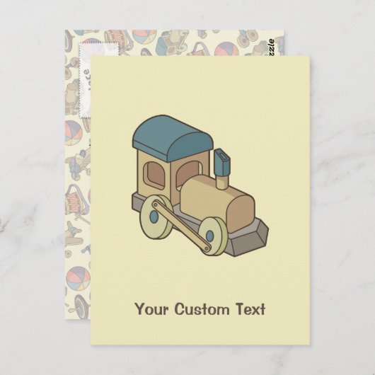 Speelgoed trein briefkaart (Voorkant / Achterkant)