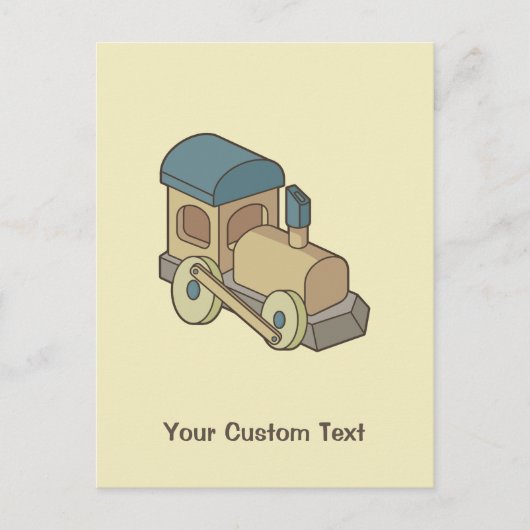 Speelgoed trein briefkaart (Voorkant)