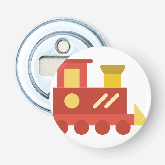 speelgoed trein button flesopener (Voorkant)
