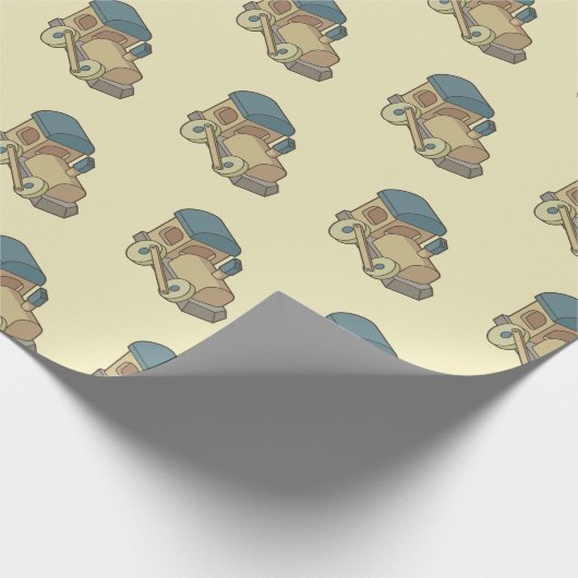 Speelgoed trein cadeaupapier (Hoek)