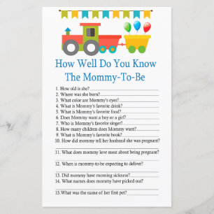Speelgoed trein Hoe goed ken je het baby shower sp