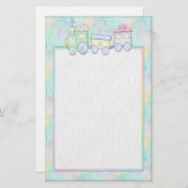 Speelgoed-trein - kantoorbenodigdheden briefpapier (Voorkant / Achterkant)