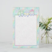 Speelgoed-trein - kantoorbenodigdheden briefpapier (Staand voorkant)