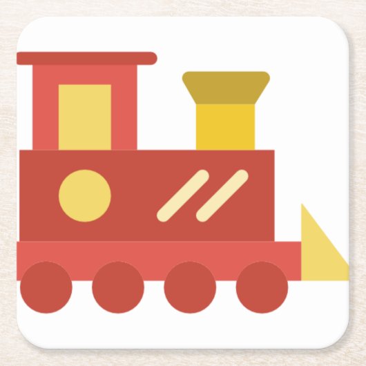 speelgoed trein kartonnen onderzetters (Voorkant)