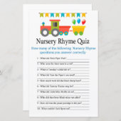 Speelgoed trein Nursery Rhyme Quiz baby shower gam (Voorkant / Achterkant)