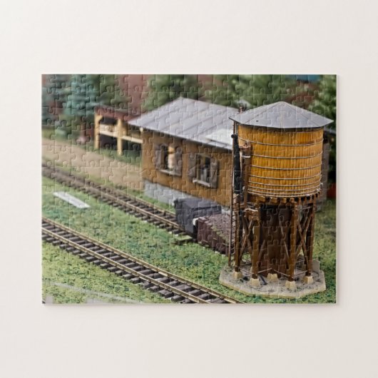 Speelgoed Trein Platform Watertoren Legpuzzel (Horizontaal)