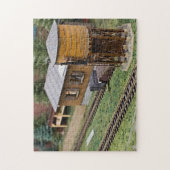 Speelgoed Trein Platform Watertoren Legpuzzel (Verticaal)