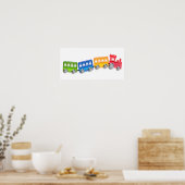 Speelgoed trein poster (Keuken)