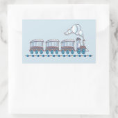 Speelgoed trein rechthoekige sticker (Tas)