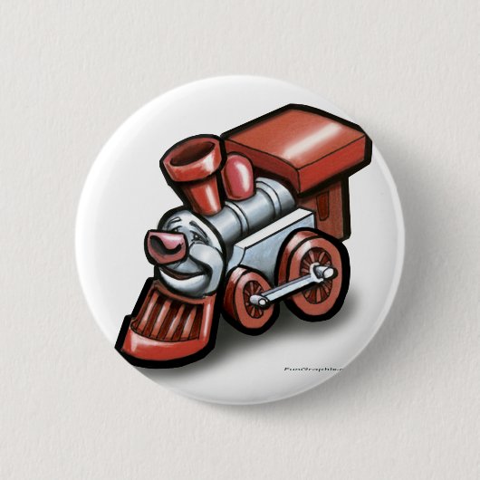Speelgoed trein ronde button 5,7 cm (Voorkant)