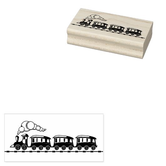 Speelgoed trein rubberstempel (Gestempeld)