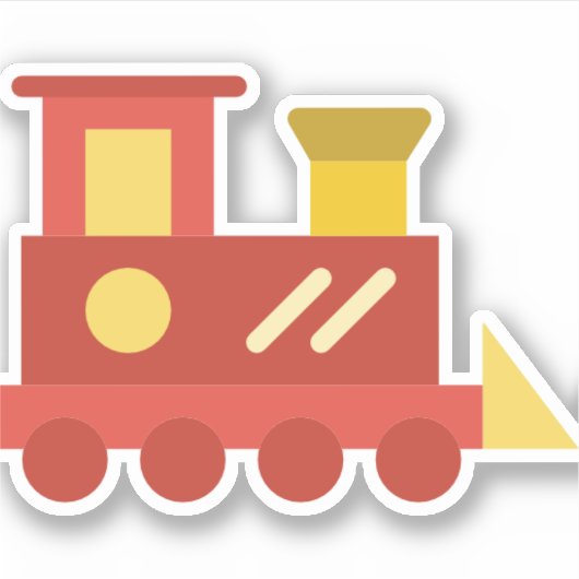 speelgoed trein sticker (Voorkant)