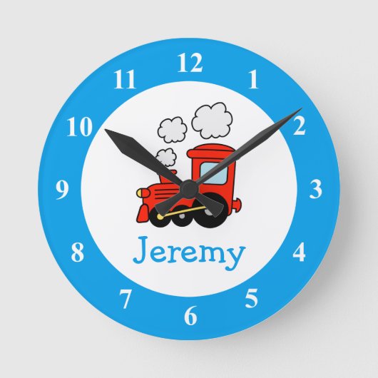 Speelgoed trein wandklok voor kinderkamer of kinde (Voorkant)
