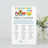 Speelgoed trein Wat zit er in je handtas? (Staand voorkant)