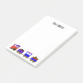 Speelgoed treinen na de introductie post-it® notes (Schuin)