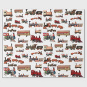  Speelgoed Treinkleurig treinpatroon Cadeaupapier (Vlak)