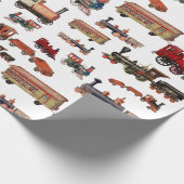  Speelgoed Treinkleurig treinpatroon Cadeaupapier (Hoek)