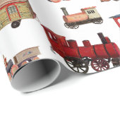  Speelgoed Treinkleurig treinpatroon Cadeaupapier (Rol Hoek)